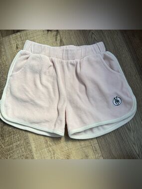 Girls Light Peach Velour Athletic Shorts M(7/8)